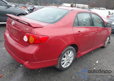 2009 Toyota Corolla S z USA, uszkodzony, nr VIN 2T1BU40E89C150635